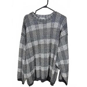 Vintage grey INXS Striped Knit Sweater mens xl